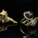 Anello artigianale in oro con pietra preziosa e diamanti Gervalenza Gioielli foto Twister ADV Catanzaro Calabria